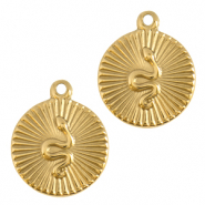 Anh&auml;nger aus Stainless Steel - Rostfreiem Stahl Snake Gold