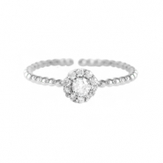 Trend Ringe Enamel Crystal-silver