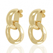 TQ Metall Brass Ohrstecker Gold