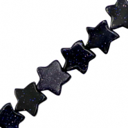 Perlen Naturstein Star glitter Midnight blue
