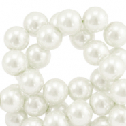 Glaswachs Perlen 8mm Off white