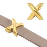 Metallperlen DQ-vergoldet Schieber Metall DQ-vergoldet