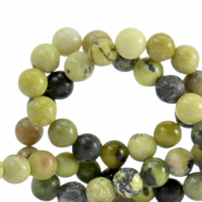 Perlen Naturstein Seraphinit 6mm Mix green-anthracite