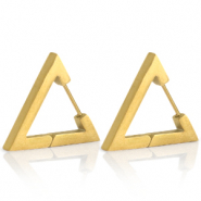 Stainless Steel - Rostfrei Stahl Ohrringe Triangle Gold