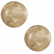 12 mm classic Polaris Elements Cabochon Mosso shiny Desert mist brown