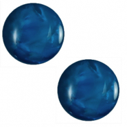 12 mm classic Polaris Elements Cabochon Mosso shiny Royal blue