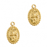 Anh&auml;nger aus Stainless Steel - Rostfreiem Stahl Cross Gold