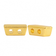 Perle Metall DQ Duo Beads rectangle Gold (Nickelfrei)