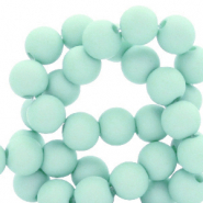 6 mm Perlen aus Acryl matt Soft turquoise blue
