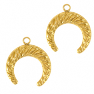 Anh&auml;nger aus Stainless Steel - Rostfreiem Stahl Moon Gold