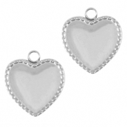 Anh&auml;nger aus Stainless Steel - Rostfreiem Stahl Heart Silber