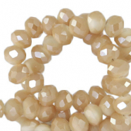 Facetten Top Glas Perlen 3x2mm Rondellen Chadwick brown-pearl shine coating