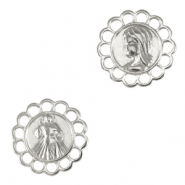 Anh&auml;nger Metall DQ Zwischenst&uuml;ck Jesus and Maria Antik silber (Nickelfrei)