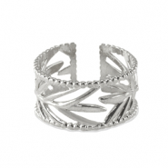 Zubeh&ouml;r Metall DQ Ring leaf Antik silber (Nickelfrei)