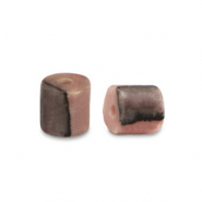 Disc Natursteinperlen Marmor 2x2mm Pink-brown