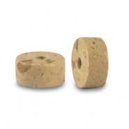 Disc Natursteinperlen Quarzit 4x2mm Stone beige