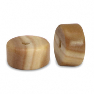 Disc Natursteinperlen Calcit 4x2mm Brown