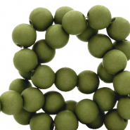 6 mm Perlen aus Acryl Olive green