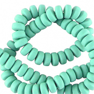 Rondell Perlen Polymer 7mm Turquoise green
