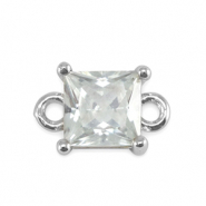 Zwischenst&uuml;cke Kristallglas Square Crystal-silver