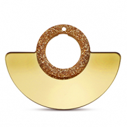 Statement-Anhänger Metallic glitter gold