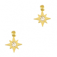 Anhänger aus Stainless Steel - Rostfreiem Stahl Star Gold