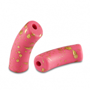 Perlen aus Acryl Tube matt Pink-gold