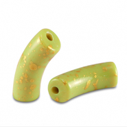 Perlen aus Acryl Tube shiny Lime green-gold