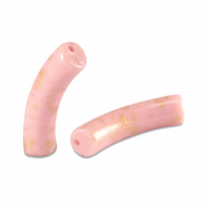 Perlen aus Acryl Tube shiny Light pink-gold