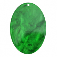 Anh&auml;nger aus Resin Oval Emerald green