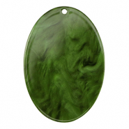 Anh&auml;nger aus Resin Oval Moss green
