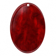 Anh&auml;nger aus Resin Oval Salsa red