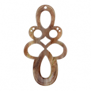 Anh&auml;nger aus Resin Barock Glitzer Multicolor brown