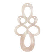 Anh&auml;nger aus Resin Barock Glitzer Hortensia pink