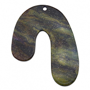 Anh&auml;nger aus Resin im Organicdesign Glitzer Multicolor galaxy