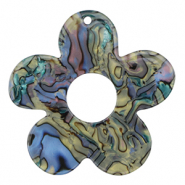 Anh&auml;nger aus Resin Blume Multicolor marble