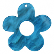 Anh&auml;nger aus Resin Blume Prussian blue