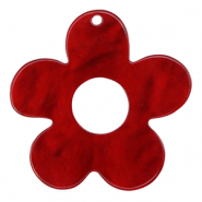 Anh&auml;nger aus Resin Blume Salsa red