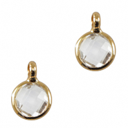 Anh&auml;nger aus Kristallglas 7mm Crystal-gold