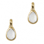 Anh&auml;nger aus Kristallglas drop Crystal-gold