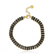 Stainless Steel - Rostfrei Stahl Armb&auml;nder Gold-black