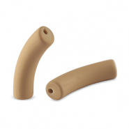Acrylperlen tubes matt Camel brown