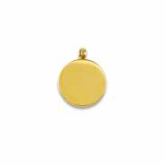 Anh&auml;nger aus Stainless Steel - Rostfreiem Stahl La Luna full moon Gold