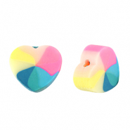 Perlen Polymer Heart Multicolour