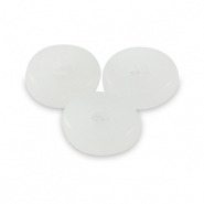 Rondell Natursteinperlen Marmor und Calcit 6mm White