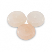 Rondell Natursteinperlen Quarz 6mm Peachy-off white