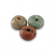 Rondell Natursteinperlen Jaspis 4mm Multicolour red greige