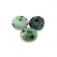 Rondell Natursteinperlen Seraphinit 4mm Shamrock green