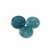 Rondell Natursteinperlen Marmor und Calcit 4mm Petrol blue