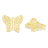 Glas Perlen Butterfly Yellow